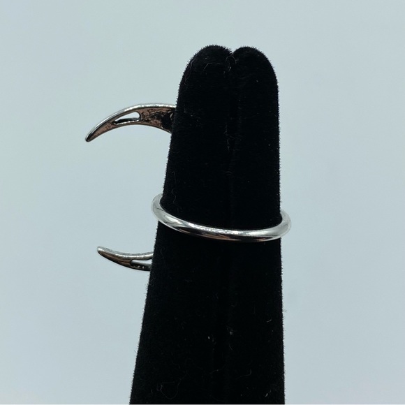 Vintage Silver Large Boho Bohemian Moon Ring - Picture 5 of 7